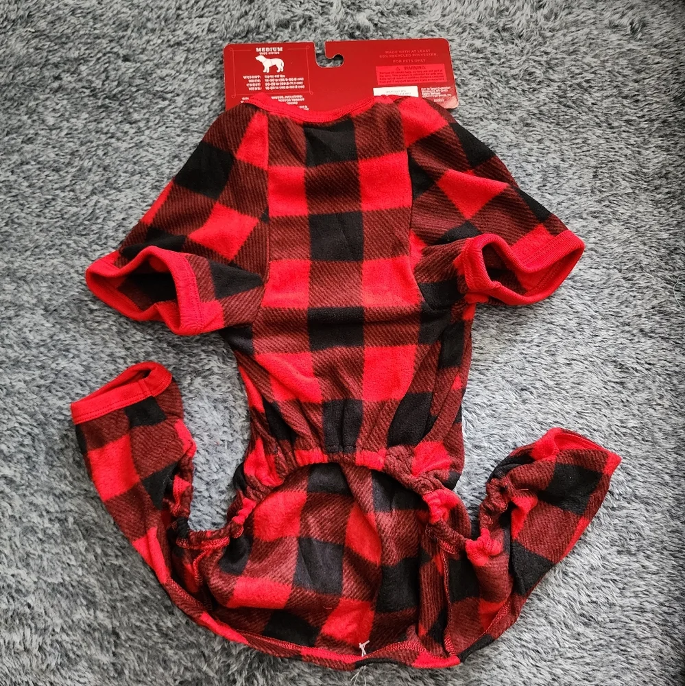 3 pet pajamas M L XL Target Wondershop red & black plaid